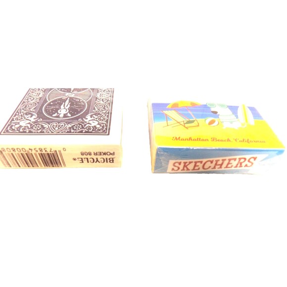 Bicycle Rider Back Playing Cards Air Cushion 808 Skechers Manhattan Beach Sealed - Picture 3 of 8